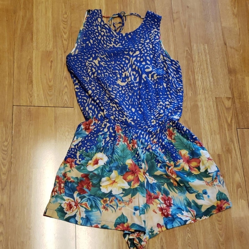 Traffic People mixed pattern romper sz small